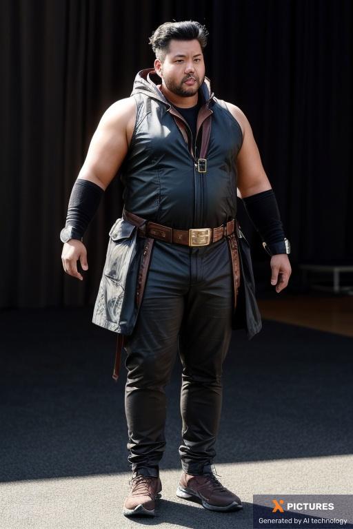Man, Fat, Angry, Diadem, Full Body, Dynamic