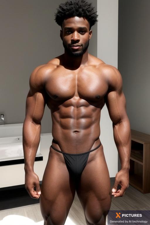 Man, Black, Muscular, Tanned, 20s - 30s